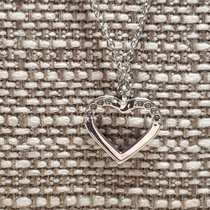 Stunning Swarovski Heart Motif Crystal Silver Plated Pendant
